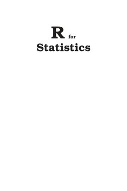 R for 
Statistics

