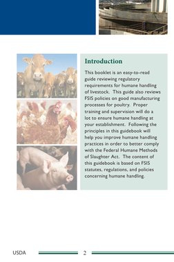 2 
USDA
 
 
 
 
 
 
 
 
 
 
 
 
 
 
 
 
Introduction 
This booklet is an easy-to-read 
guide reviewing regulatory 
requiremen