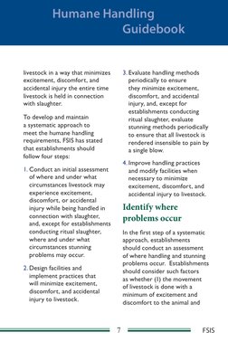 7 
Humane Handling            
	
	
	
Guidebook
FSIS
 
 
 
 
 
 
 
 
 
 
 
 
 
 
 
 
 
 
 
 
 
 
 
 
 
 
 
livestock in a way