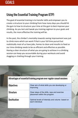 Using the Essential Training Program (ETP) 
The goal of essential training is to transfer skills and empower you to 
create a