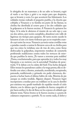 — 7 —
lo abrigaba de un manotazo y de un salto se levantó, cogió 
al vuelo a sus hijos y gritó a su mujer para que despierte,