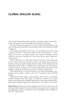 Global English Slang - Methodologies and Perspectives | PDF