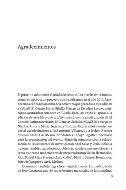 9
Agradecimientos
El presente volumen es el resultado de un esfuerzo colectivo e institu-
cional en apoyo a un proyecto que