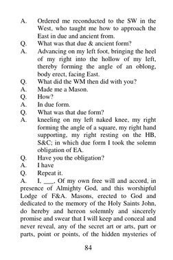 Entered Apprentice Ritual Pdf Entered Apprentice Degree Overview | PDF | Masonic Lodge | Freemasonry