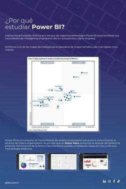 ¿Por qué
estudiar Power BI?
@DatuxPerú 
Explore los principales motivos por los que las organizaciones eligen Power BI para s