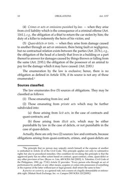 OBLIGATIONS
10
 
(4) Crimes or acts or omissions punished by law. — when they arise 
from civil liability which is the conseq