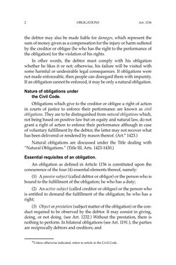 OBLIGATIONS
2
the debtor may also be made liable for damages, which represent the 
sum of money given as a compensation for t
