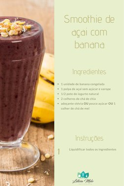 Ingredientes
Instruções
1 unidade de banana congelada
1 polpa de açaí sem açúcar e xarope 
1/2 pote de iogurte natural
2 colh