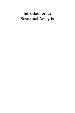 Introduction to 
Structural Analysis
