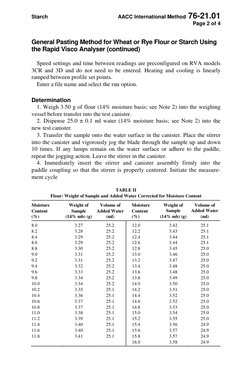 Rva Method RVA Method for Starch Pasting Analysis | PDF | Starch | Viscosity