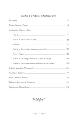 5
Capítulo 2: El Poder de la Ciclicidad en ti
 Mi Huella
 Espejo: Registro Diario
 Inspiración, Magias y Ritos