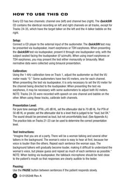 Quicksin Word List.pdf QuickSIN User Manual | PDF | Technology & Engineering