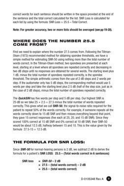 Quicksin Word List.pdf QuickSIN User Manual | PDF | Technology & Engineering