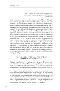 Bev er ly J. Sto ut e
260
To be a Negro in this country and to be relatively con-
scious is to be in a state of rage, almost