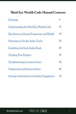 Third Eye Wealth Code Manual | PDF | Sound | Mindset