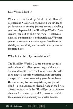 Third Eye Wealth Code Manual | PDF | Sound | Mindset