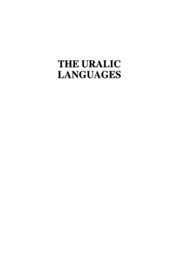 THEURALIC 
LANGUAGES 
