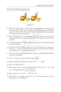 Phimo Problem PHIMO 2020 Mock Paper S1 | PDF | Length | Mathematics