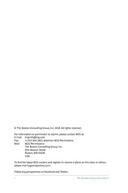 ii
The Boston Consulting Group
© The Boston Consulting Group, Inc. 2016. All rights reserved.
For information or permission t