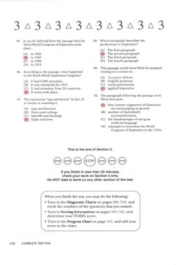45.
It can be inferred
from the passage that the
Third World Congress of Esperanto
took
place
.
(A)
in 1905
(B)
in 1907
(C)
i