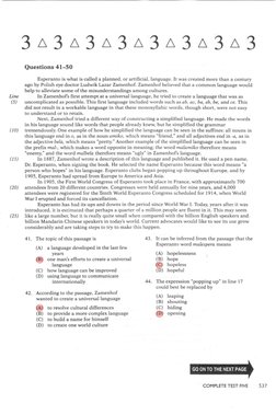 Questions 41-50
Esperanto
is what is called a planned,
or artificial,
language.
It was created
more than a century
ago by Pol