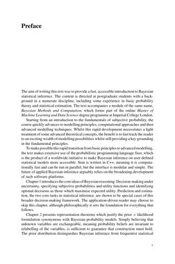 Preface
The aim of writing this text was to provide a fast, accessible introduction to Bayesian
statistical inference. The co