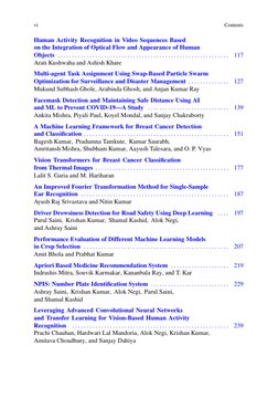 vi
Contents
Human Activity Recognition in Video Sequences Based
on the Integration of Optical Flow and Appearance of Human
Ob