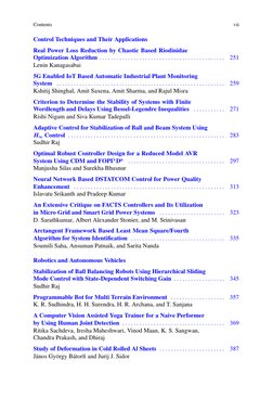 Contents
vii
Control Techniques and Their Applications
Real Power Loss Reduction by Chaotic Based Riodinidae
Optimization Alg