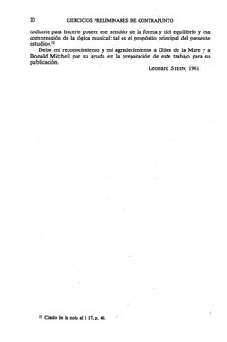 12 Citado de la nota al § 17, p. 40.
Leonard STEIN, 1961
tudiante para hacerle poseer ese sentido de la forma y del equilib