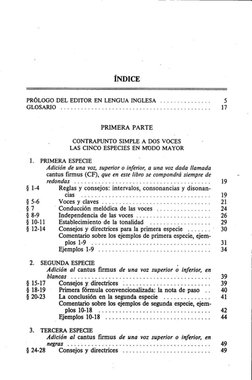 3. TERCERA ESPECIE
Adición al cantus firmus de una voz superior o inferior, en
negras . . . . . . . . . . . . . . . . . . .