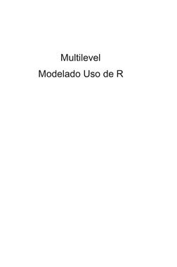 Multilevel 
Modelado Uso de R
