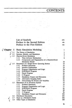 CONTENTS 
List of Symbols 
xvii 
Preface to the Second Edition 
xix 
Preface to the First Edition 
xxi 
" Chapter 1 Basic Sim