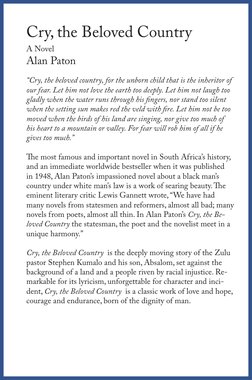 Cry, The Beloved Country: A Novel by Alan Paton | PDF | Nature