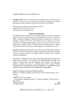 Copyright © 2009 by Nova Science Publishers, Inc. 
 
 
All rights reserved. No part of this book may be reproduced, store