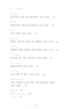 E i g h t
D e s i r e s  a n d  P u l s a t i o n s  ( 1 9 4 5 – 1 9 4 6 )
1 4 5
N i n e
B r e a k i n g  a n d  E n t e r i