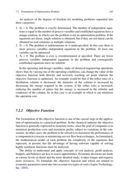 An analysis of the degrees of freedom for modeling problems separated into
three categories:
1. Nf ¼ 0. The problem is exactl