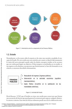 4 | Economía del sector público
Figura 1.1. Interrelación entre los componentes de las Finanzas Públicas.
1.2. Estado
Normalm