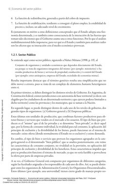 6 | Economía del sector público
6. La función de redistribución, generada a partir del cobro de impuesto.
7. La función de es