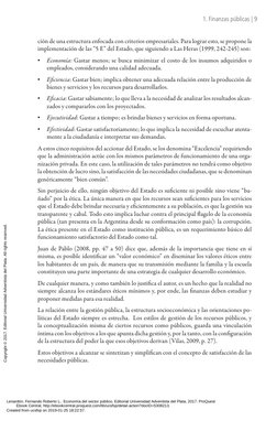 1. Finanzas públicas | 9
ción de una estructura enfocada con criterios empresariales. Para lograr esto, se propone la
imple