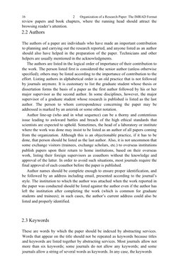 16
2
Organization of a Research Paper: The IMRAD Format
review papers and book chapters, where the running head should attrac