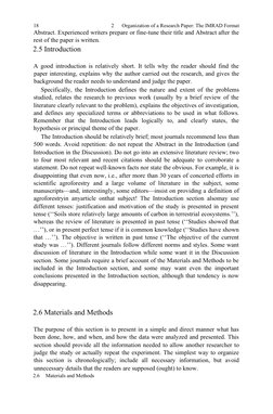 18
2
Organization of a Research Paper: The IMRAD Format
Abstract. Experienced writers prepare or fine-tune their title and Ab