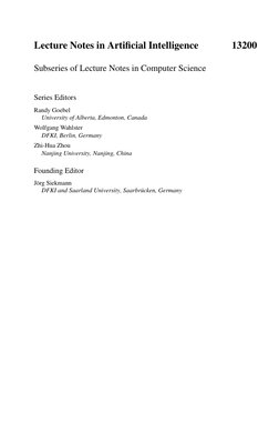 Lecture Notes in Artiﬁcial Intelligence
13200
Subseries of Lecture Notes in Computer Science
Series Editors
Randy Goebel
Univ