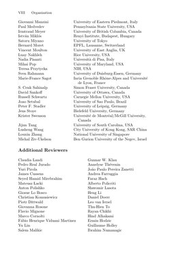 VIII
Organization
Giovanni Manzini
University of Eastern Piedmont, Italy
Paul Medvedev
Pennsylvania State University, USA
Irm