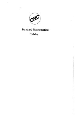Standard
Mathematical
Tables