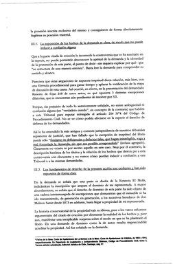 la posesión inscrita exclusiva del mismo y consiguieron de forma absolutamente 
ilegítima su posesión materiaL 
III.l. La exp