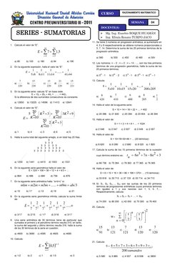 1. Calcula el valor de “E”. 






20
5
18
9
1,5
 
 7
i
i
E
 
 
a) 80          b) 100       c) 180          d) 94