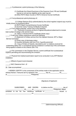 AFP Reserve Force Commission Requirements | PDF | Military Discharge ...