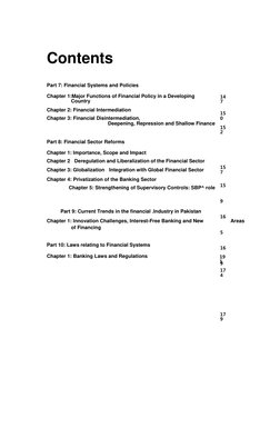14
7 
15
0 
15
2 
15
7 
15
9 
16
5 
16
9 
17
4 
17
9 
19
1 
Contents 
Part 7: Financial Systems and Policies 
Chapter 1:Major