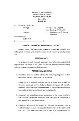 Republic of the Philippines 
Eleventh Judicial Region 
REGIONAL TRIAL COURT 
Davao City 
Branch 33 
 
MAY SAMANTHA MACAHIG,