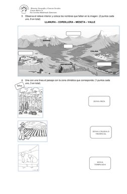 Prueba de Climas y Paisajes 4° Básico | PDF | Zona tropical | Clima ...